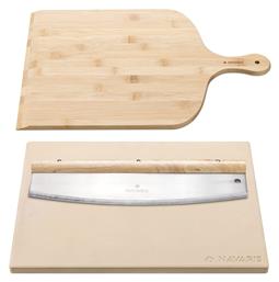 Πλάκα Ψησίματος Πίτσας με Πέτρινη Λεία Επιφάνεια 38x30x1.5εκ. Navaris