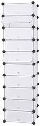 Πλαστική με 10 Ράφια Λευκή 43x31x173cm LPC10W - Songmics από το Spitishop